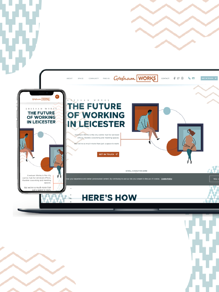 Gresham Works website mockup